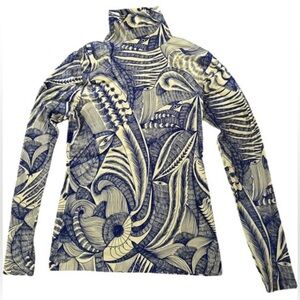 New Dries Van Noten Silky Jersey Fitted Turtleneck M US 4/6/8
